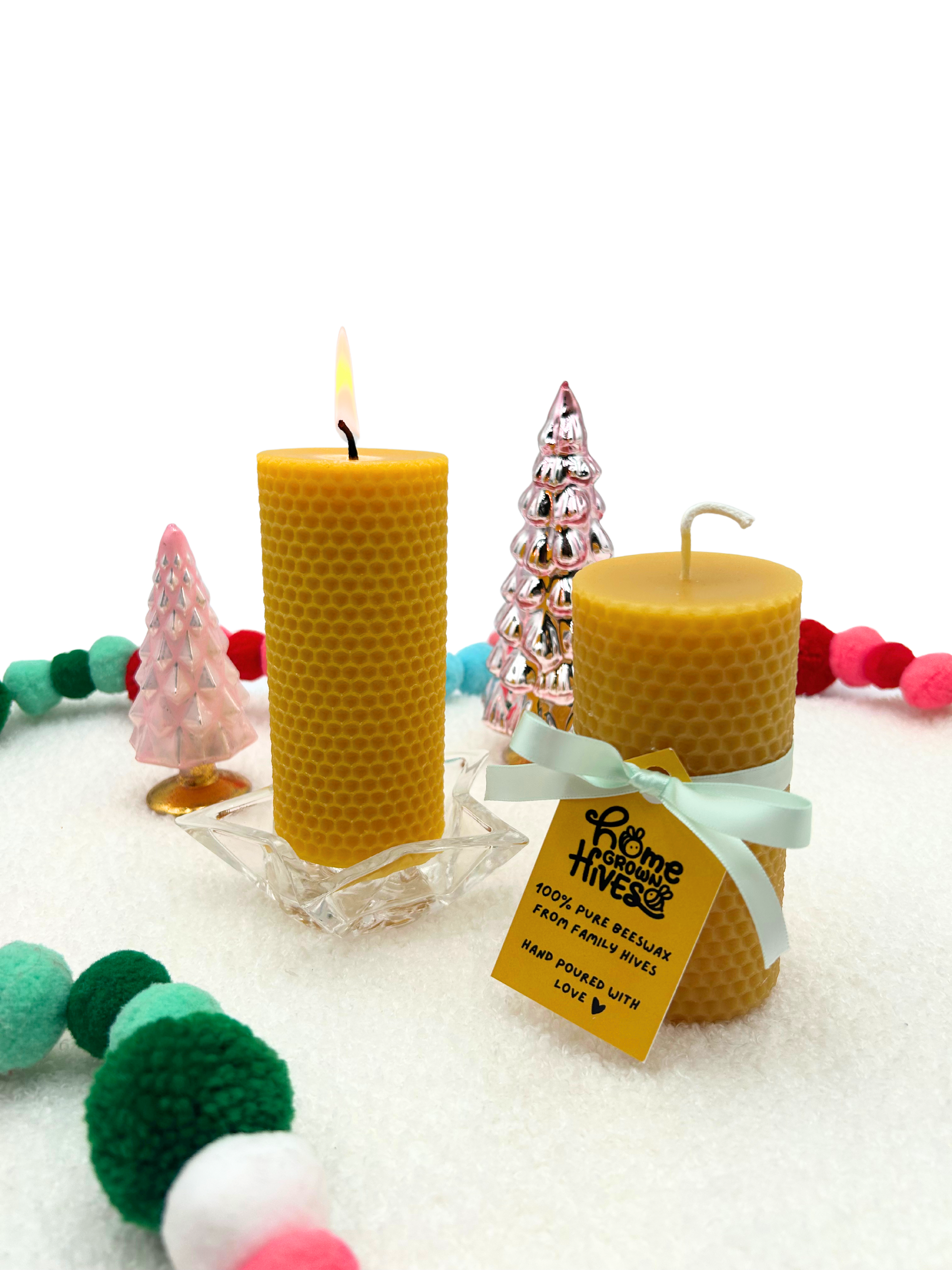 Honeycomb Pillar Candle